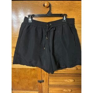 Cacique Swim Shorts Womens 14/16 Black Board Shorts Athleisure Gorpcore Preppy